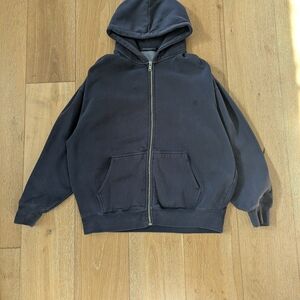 Brandy Melville Charcoal Zip-Up Hoodie